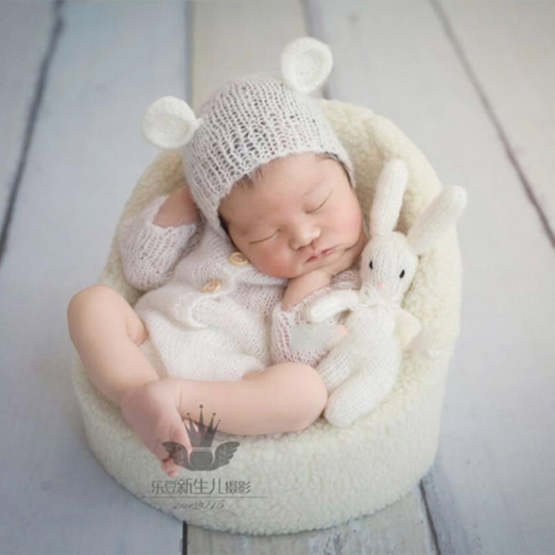 Newborn Photography Props Baby Handmade Crochet Knitted Santa