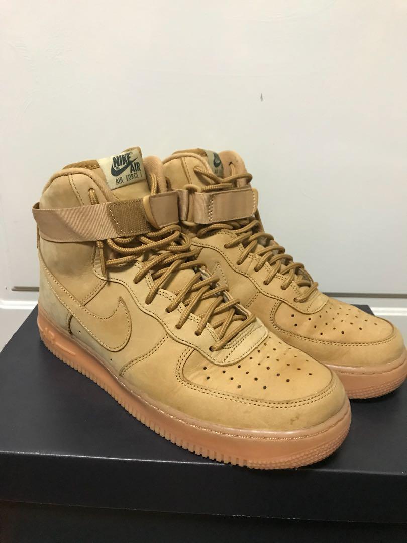 Nike Air Force 1 High Flax Men s Fashion Footwear Sneakers on