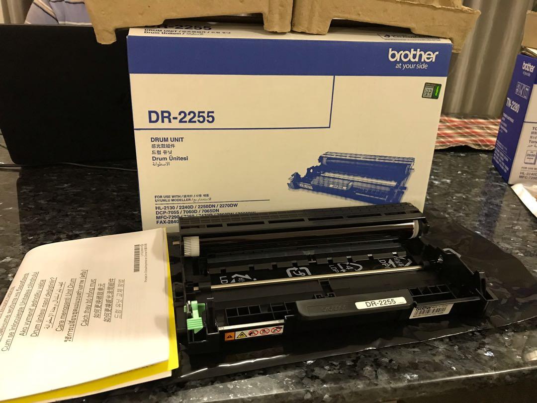 Original Brother Printer Drum Dr 2255 Toner Tn 2280 Electronics Others On Carousell