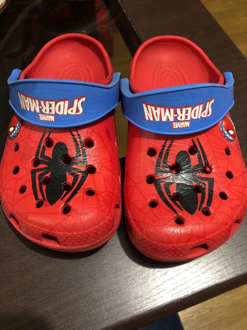 Original Spiderman Crocs, Babies & Kids, Babies & Kids Fashion on Carousell
