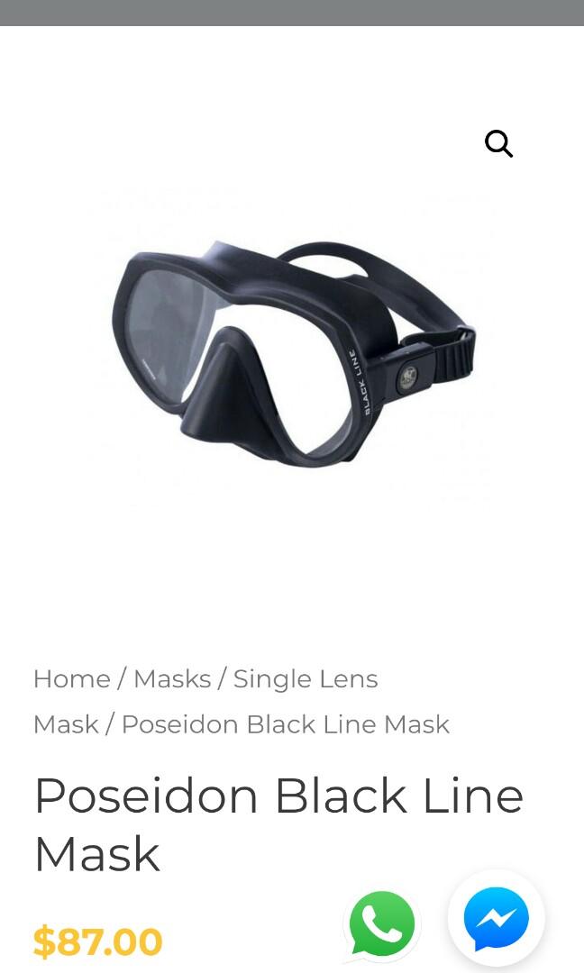 Poseidon Black Line Mask 0720-160