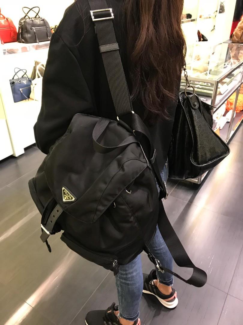 prada women backpack