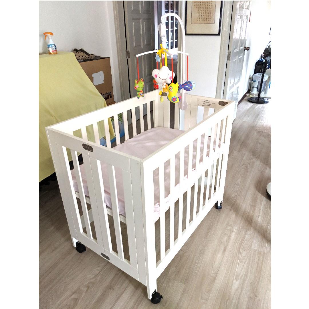 folding baby cot bed