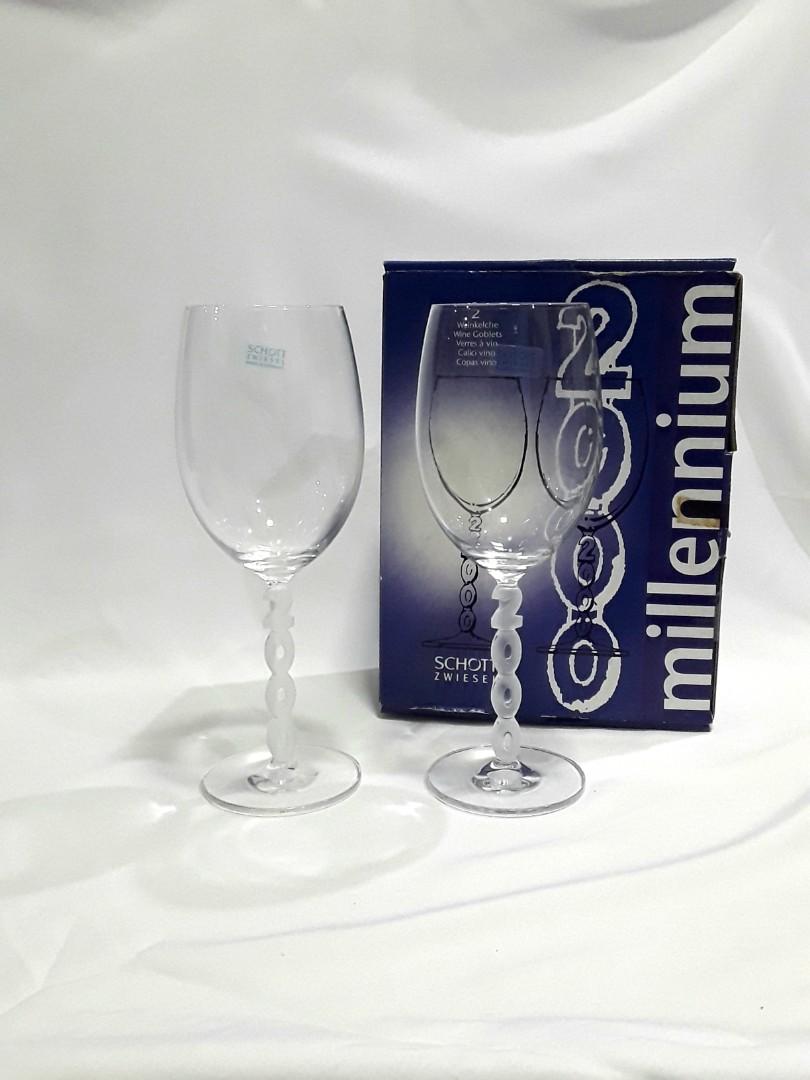 schott zwiesel millennium 2 wine goblets home appliances kitchenware on carousell