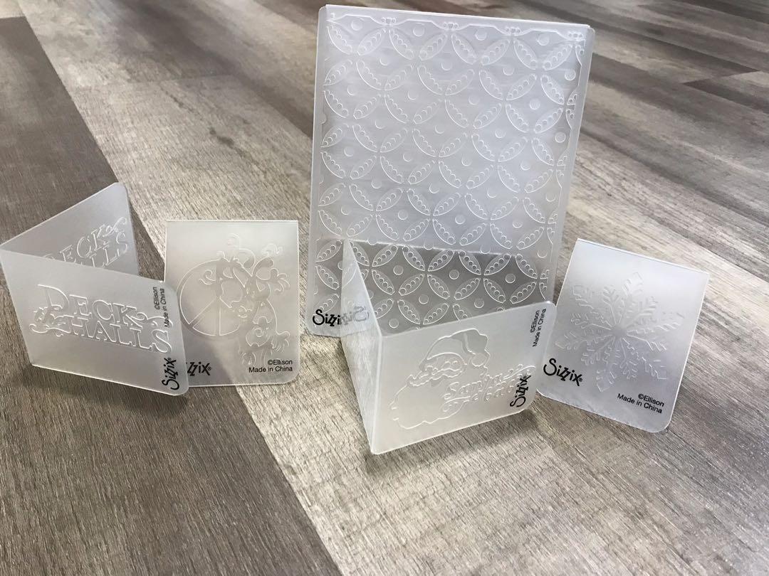 Sizzix Embossing Folders (3 Sets), Hobbies & Toys, Stationery & Craft