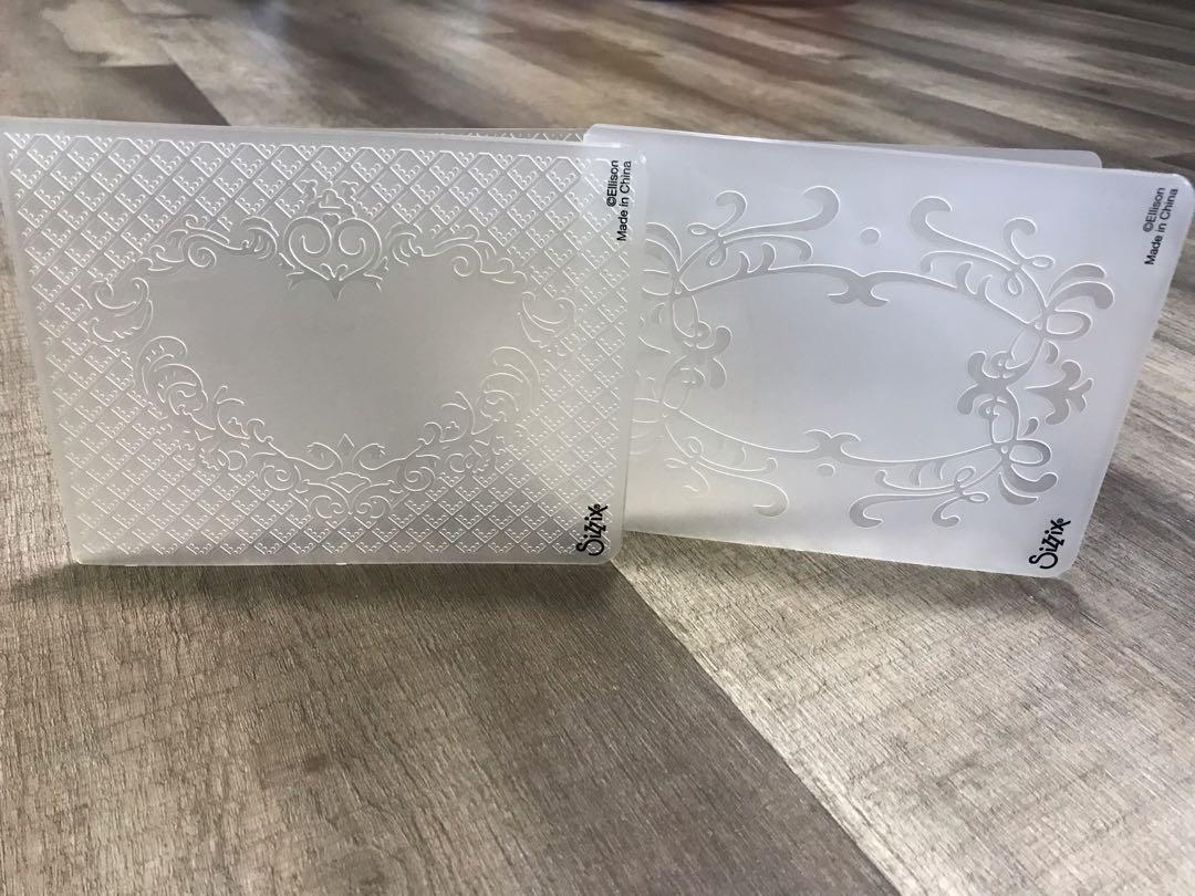 Sizzix Embossing Folders (3 Sets), Hobbies & Toys, Stationery & Craft