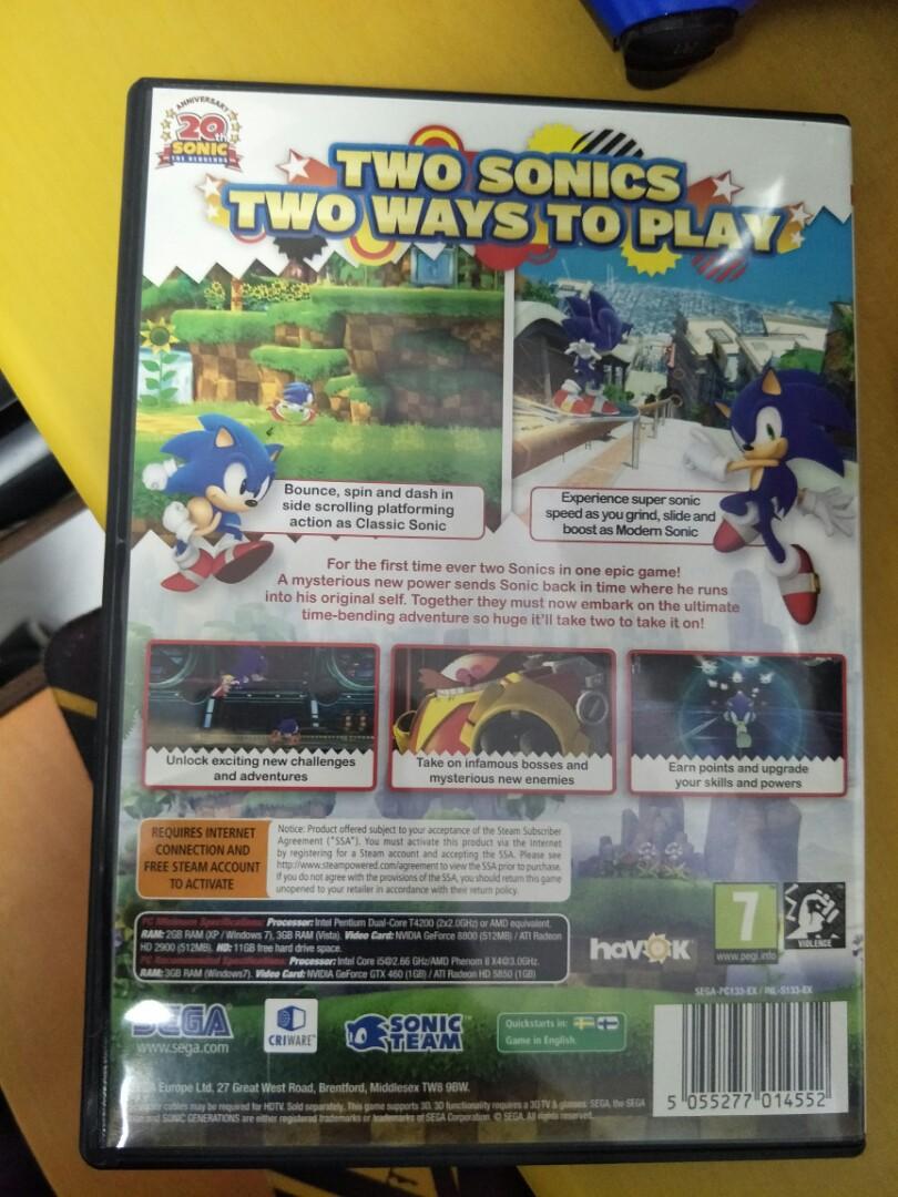 Sonic Generations Steam Pc Version Toys Games Video Gaming Video Games On Carousell