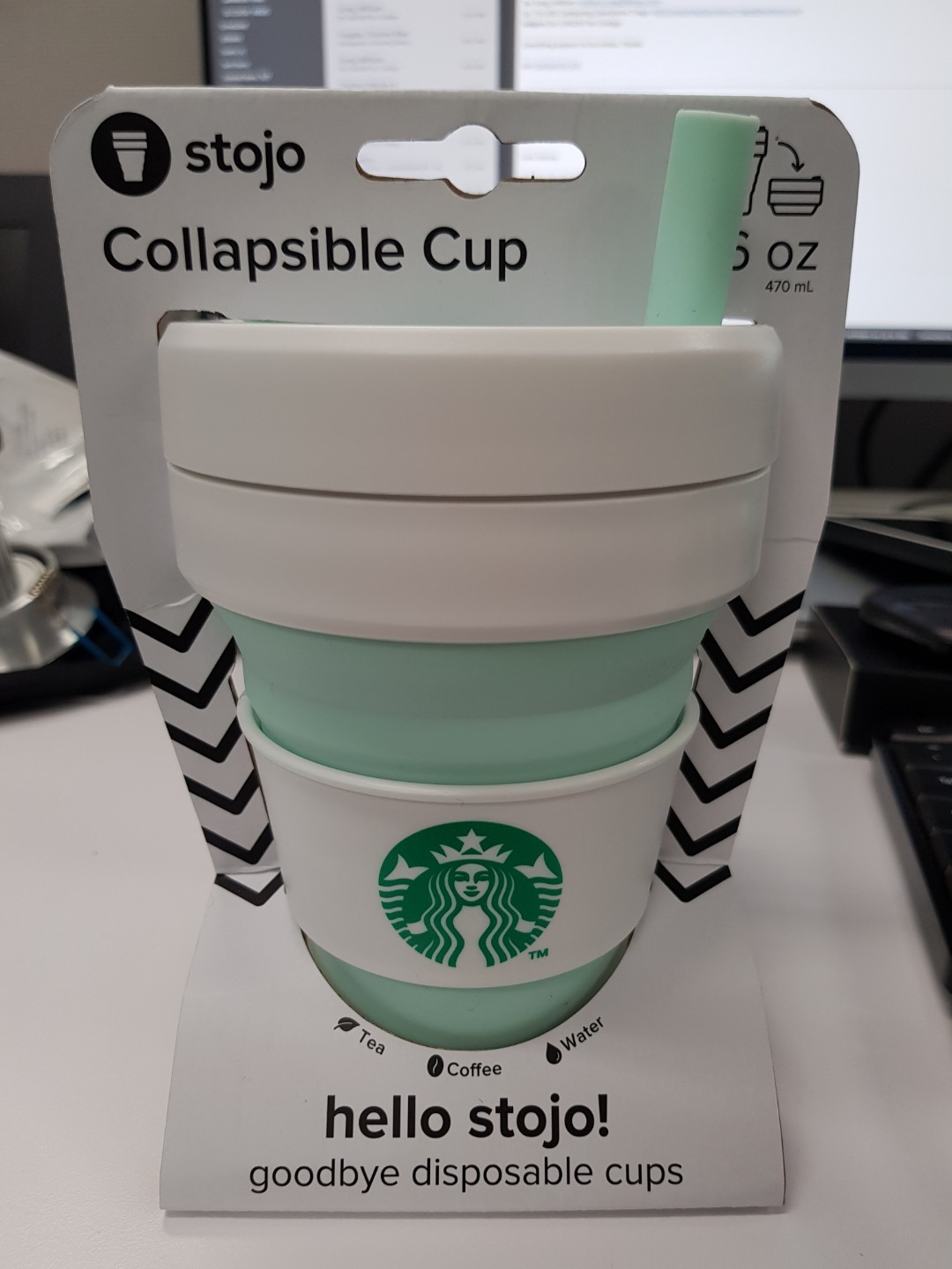 Starbucks Stojo Collapsible Cup 16oz Everything Else On Carousell 1317