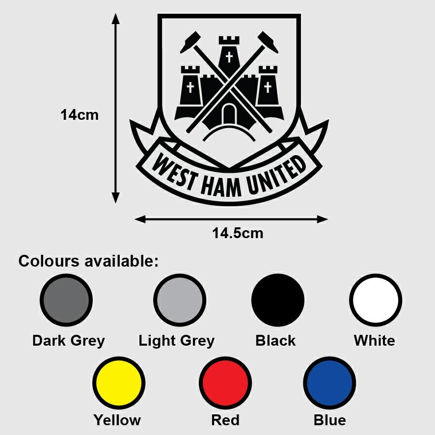 West Ham United Logo Premium Vinyl Sticker Decal Epl Football Club Fc Design Craft Art Prints On Carousell