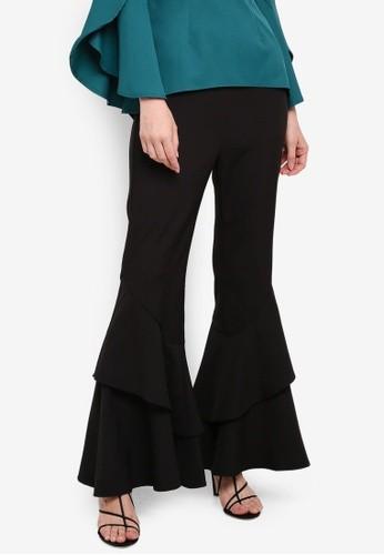 layered flare pants