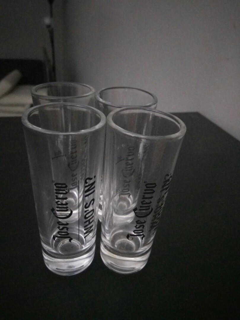 6x Jose Cuervo Tequila Shot Glasses set, Furniture & Home Living
