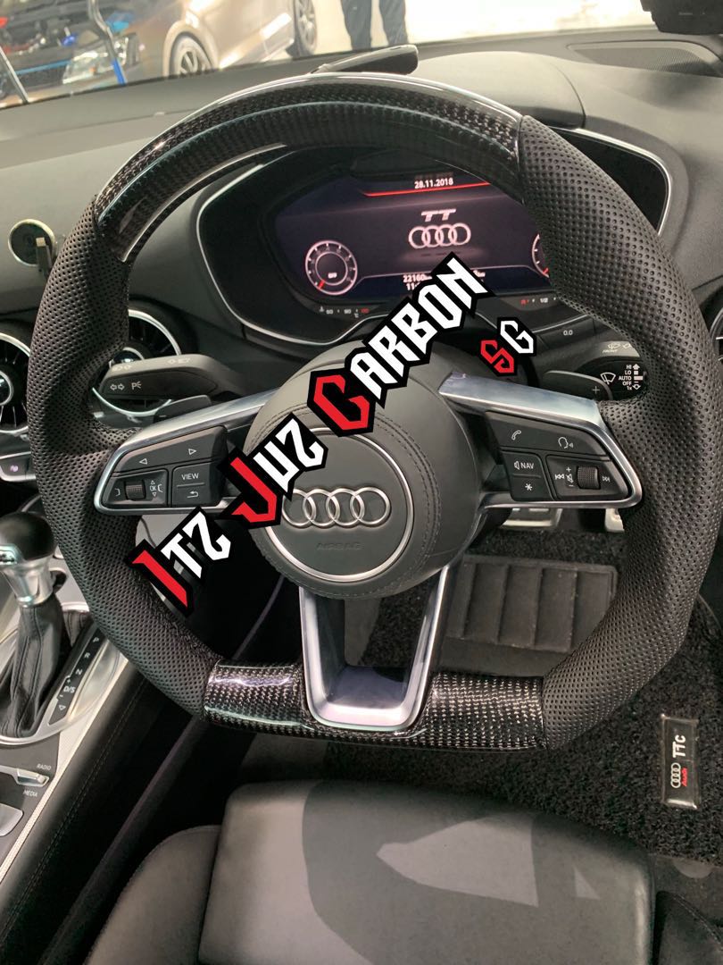Audi Tt Mk3 Carbon Steering With Leather Airbag Car Accessories Accessories On Carousell
