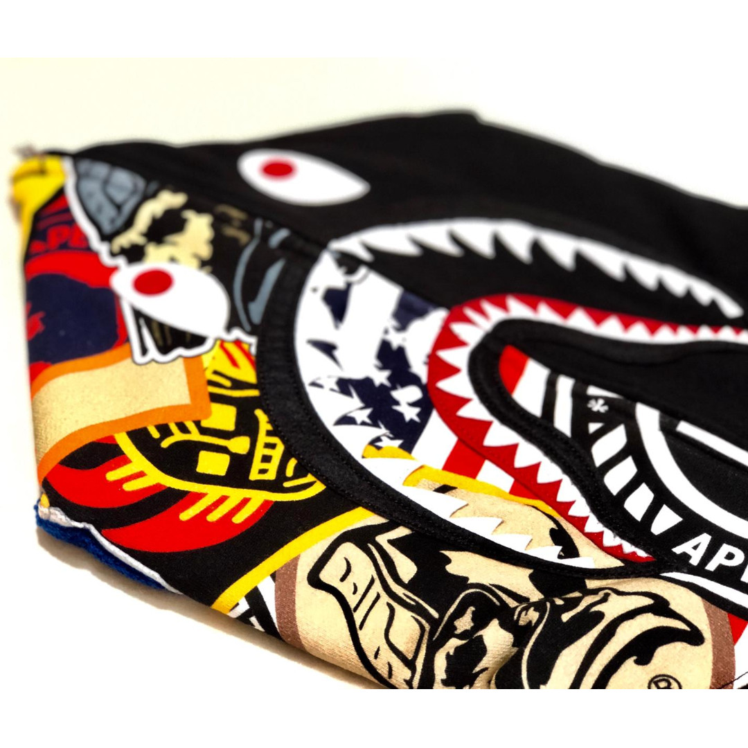 Bape Patched Shark Full Zip Hoodie