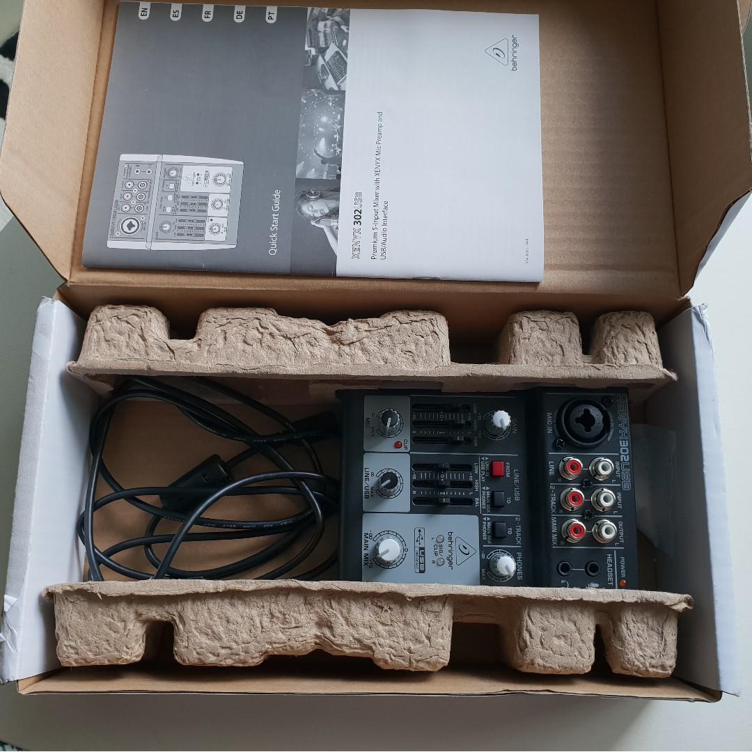 Behringer Xenyx 302 USB sound mixer, Audio, Other Audio Equipment on