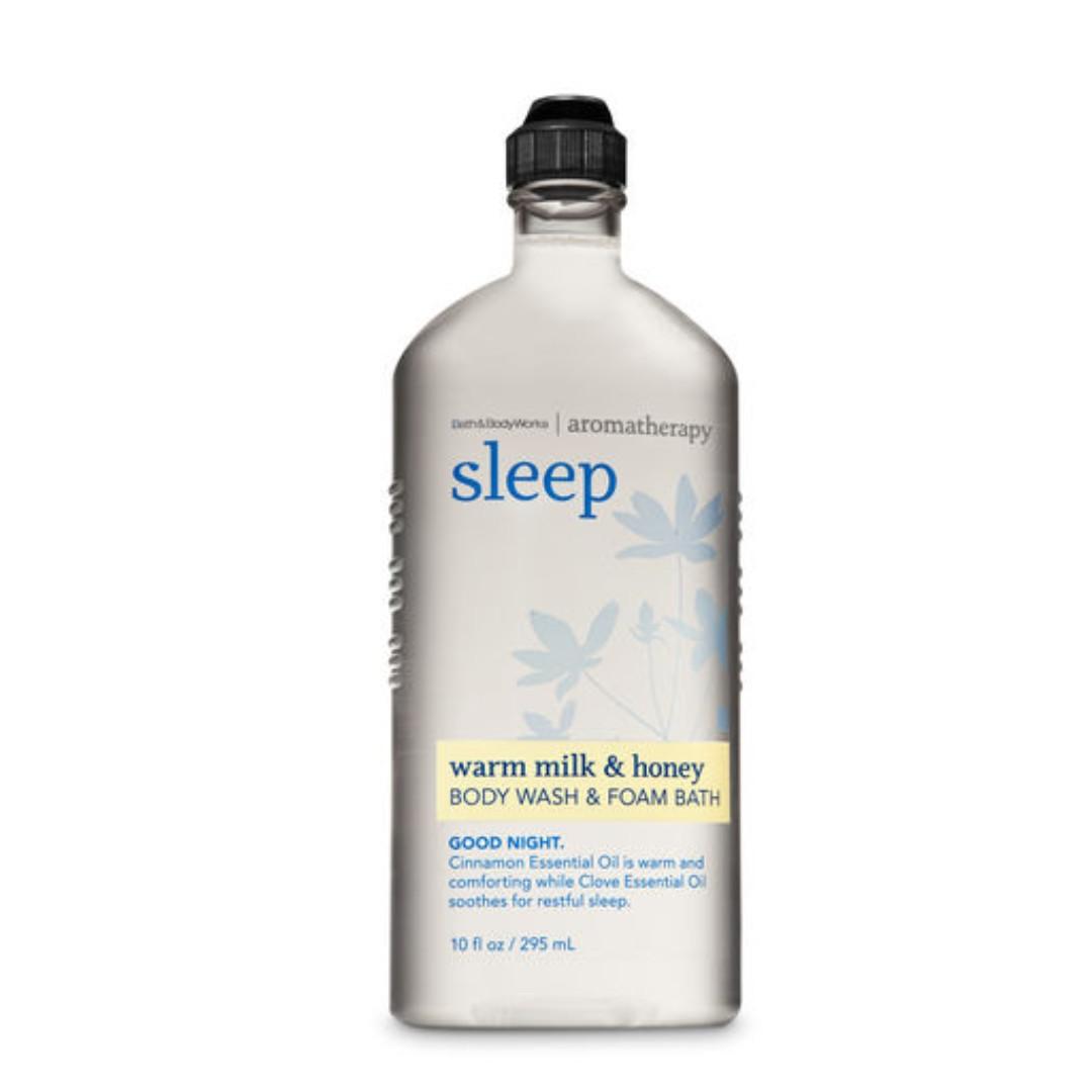 BN Bath & Body Works Aromatherapy SLEEP WARM MILK & HONEY Body Wash