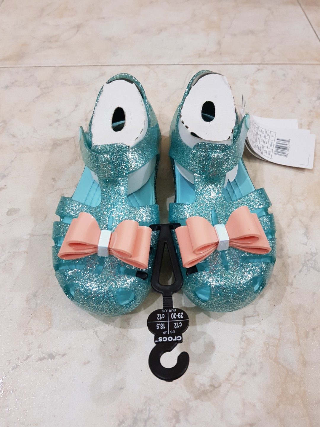 kids crocs isabella bow embellished sandal