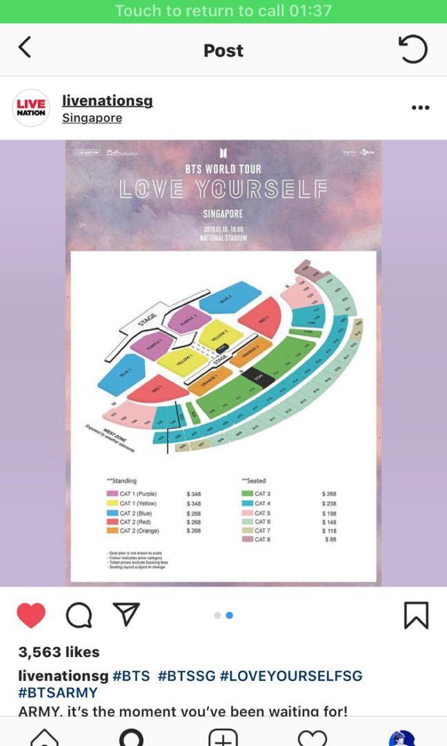 BTS Concert Ticket, Tickets & Vouchers, Event Tickets on Carousell