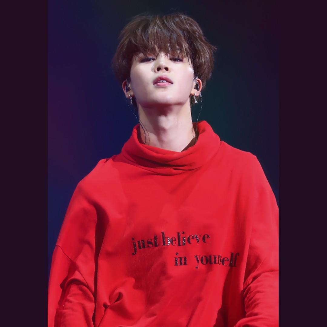 Jimin red hoodie