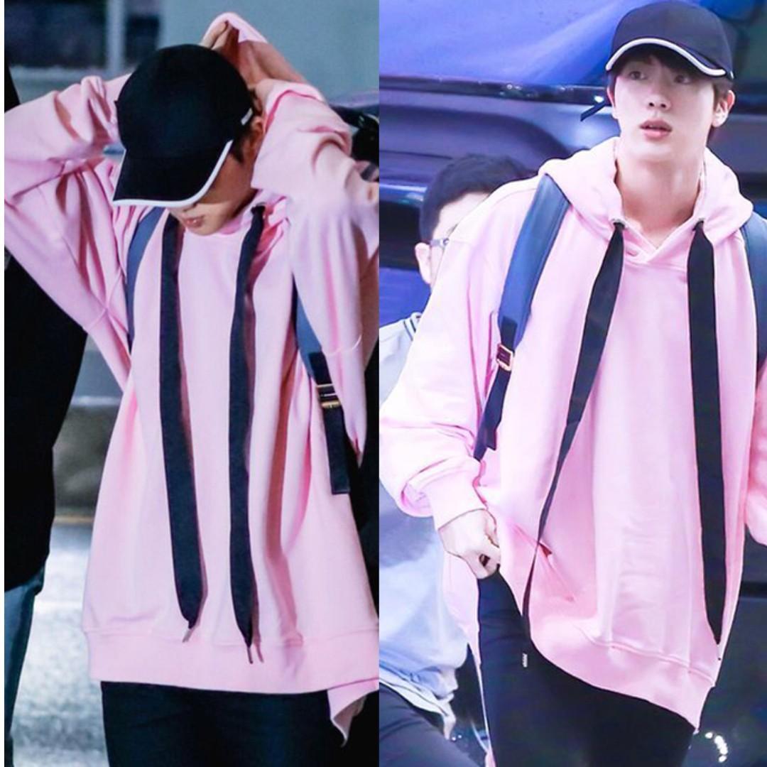 jin pink hoodie