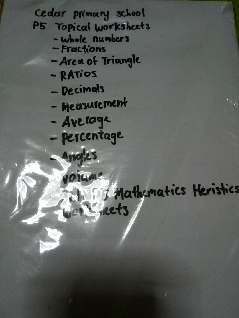 cedar pri sch p5 topical worksheets hobbies toys books magazines assessment books on carousell