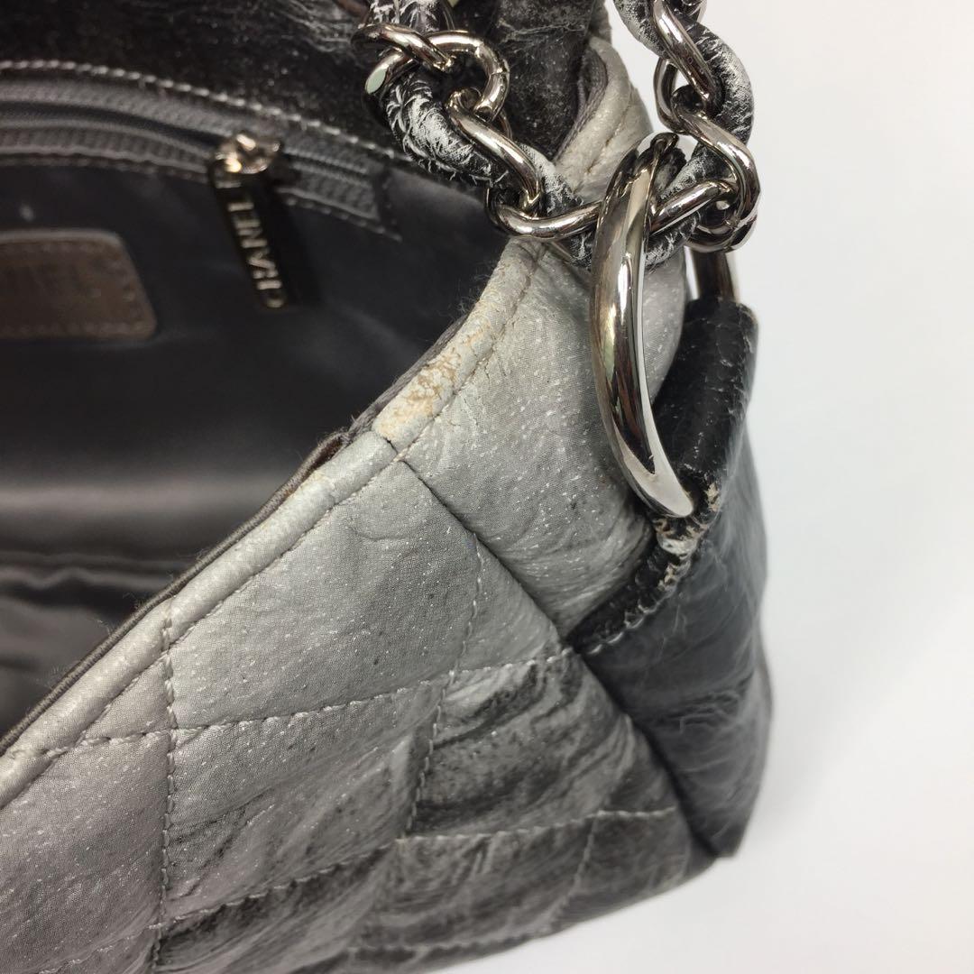Chanel 香奈兒chanel melrose degrade flap grey black leather 灰色黑色拼色皮革側揹包100%  真品, 名牌, 手袋及銀包- Carousell