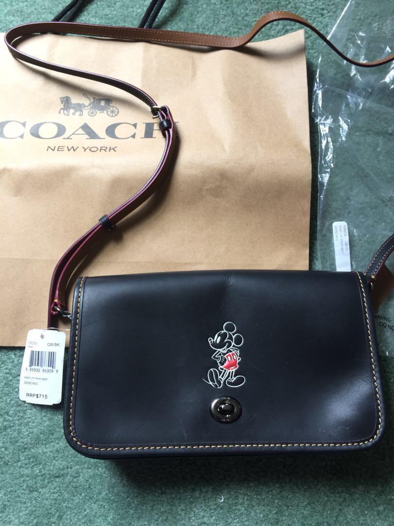 coach mickey mouse crossbody bag