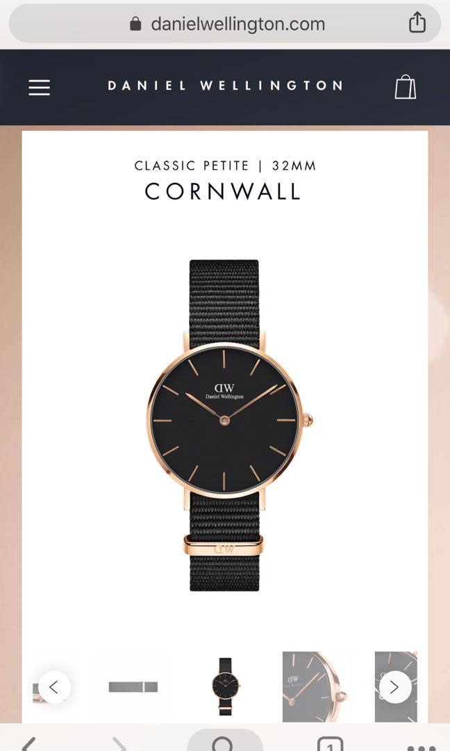 Daniel 32mm cornwall + Free ashfield strap, Mobile Phones & Wearables & Smart Watches on Carousell