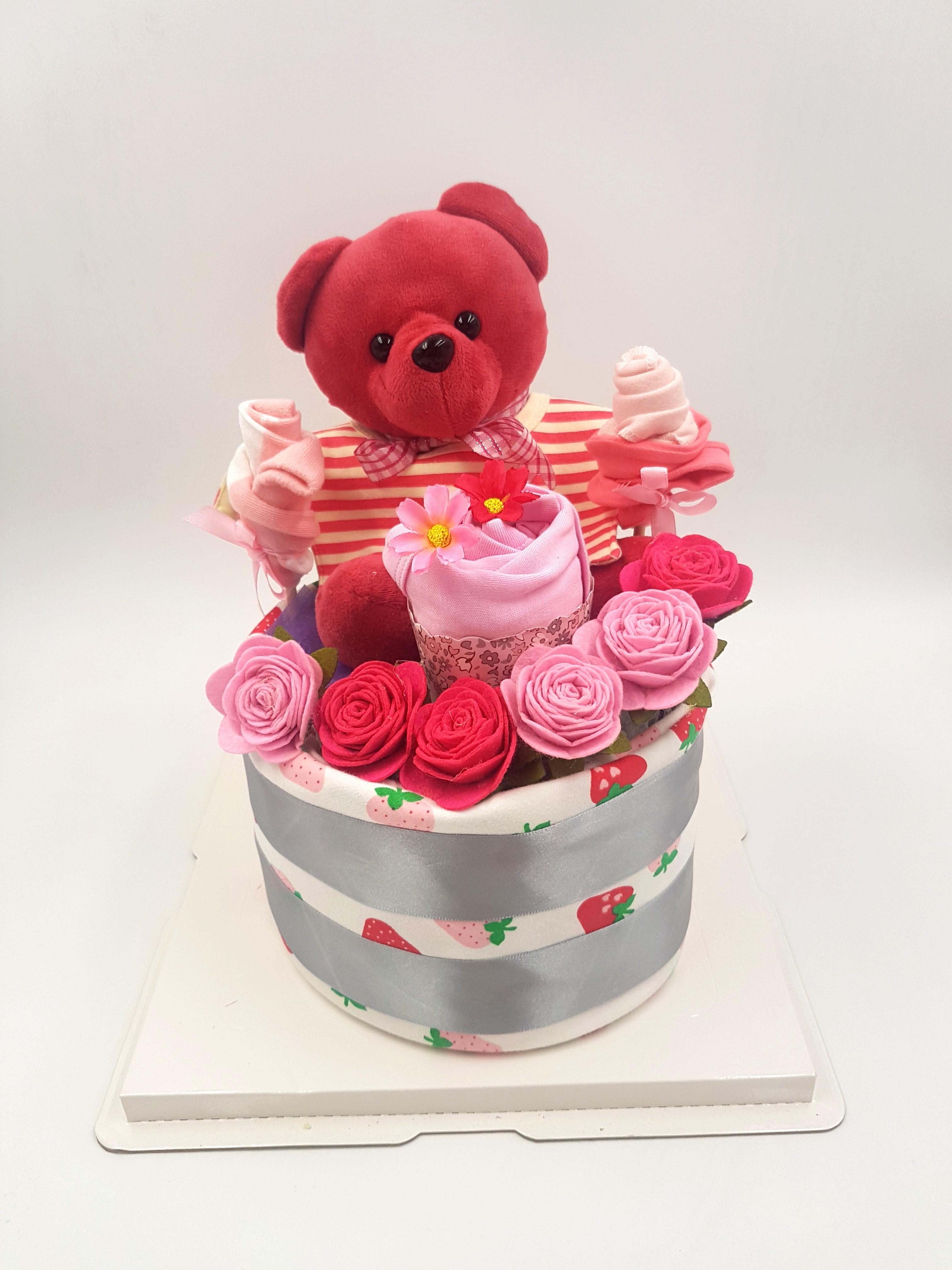 rose diaper cake