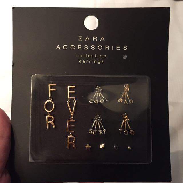 Zara accessories collection earrings outlet