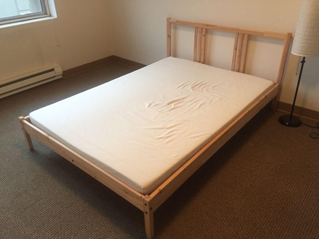 Ikea Fjellse Bed Frame With Mattress And Slatted Base Home Furniture Mattresses Frames On Carou Ikea Fjellse Bed Frame With Mattress