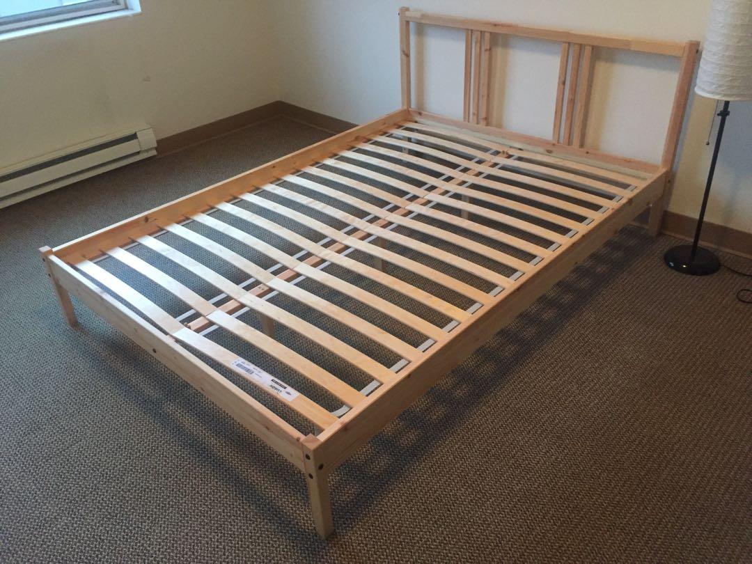 Ikea Fjellse Bed Frame With Mattress And Slatted Base Home Furniture Mattresses Frames On Carou Ikea Fjellse Bed Frame With Mattress