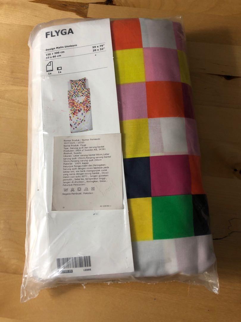 Ikea Flyga Sarung Quilt Dan Sarung Bantal Putih Perabotan Rumah Di Carousell