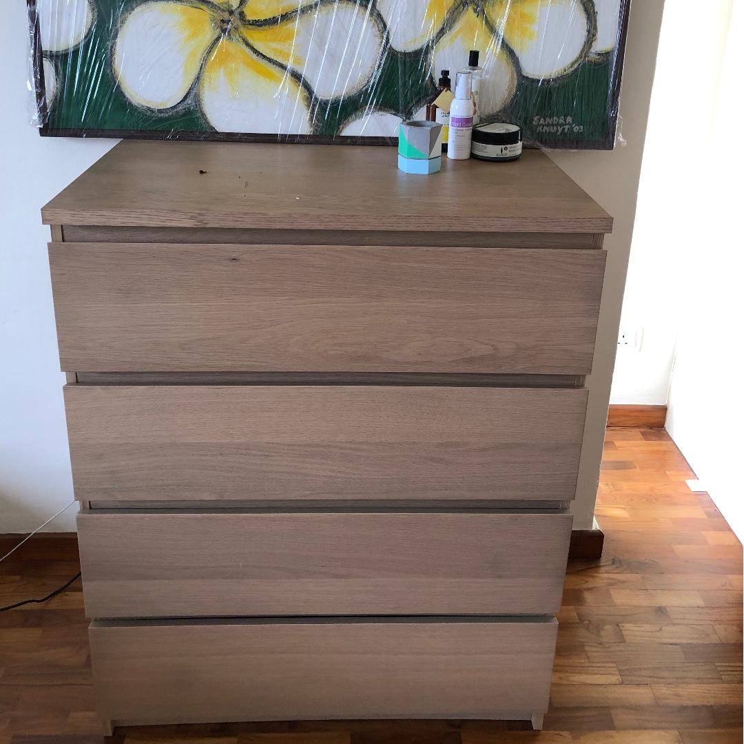 Malm oak veneer on sale drawers