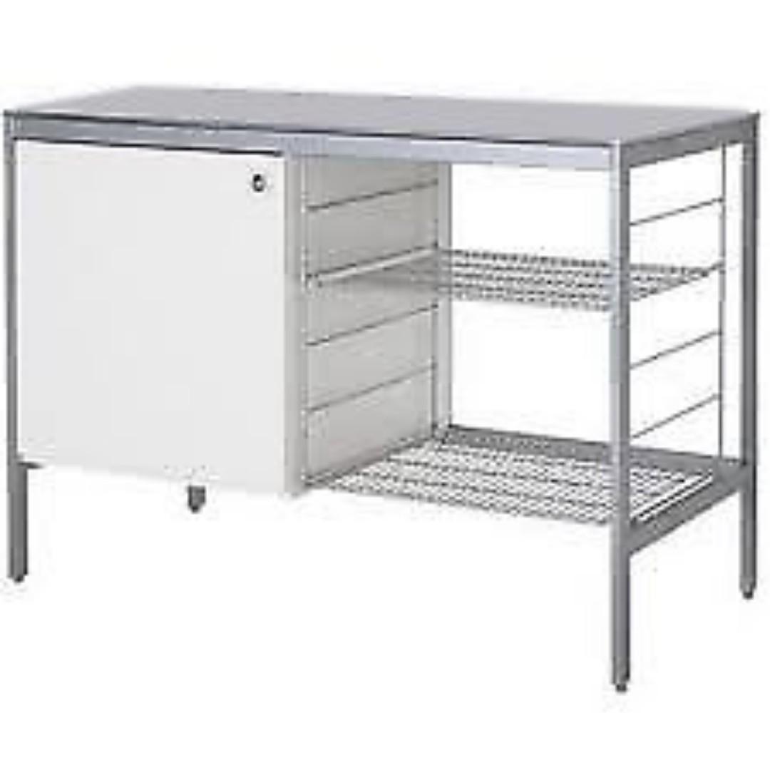 Ikea Udden Stainless Steel Table Furniture Tables Chairs On Carousell