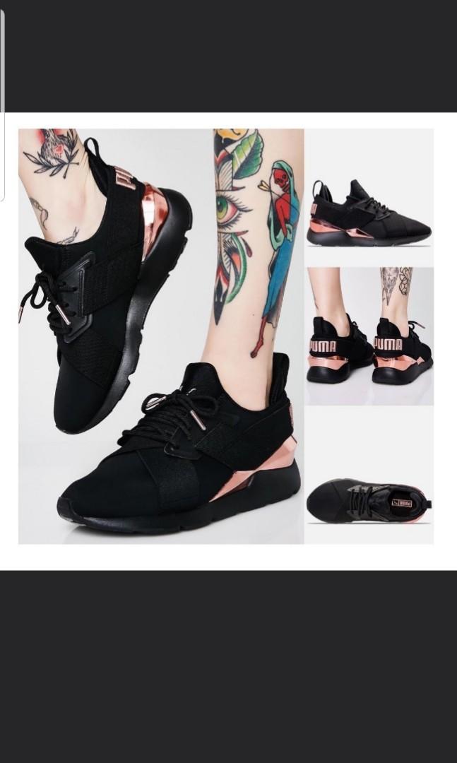 INSTOCK Puma Muse Rose Gold Metallic Women s Fashion Footwear Sneakers on Carousell
