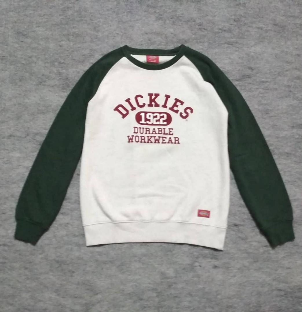 Jaket sweater crewneck Dickies putih 