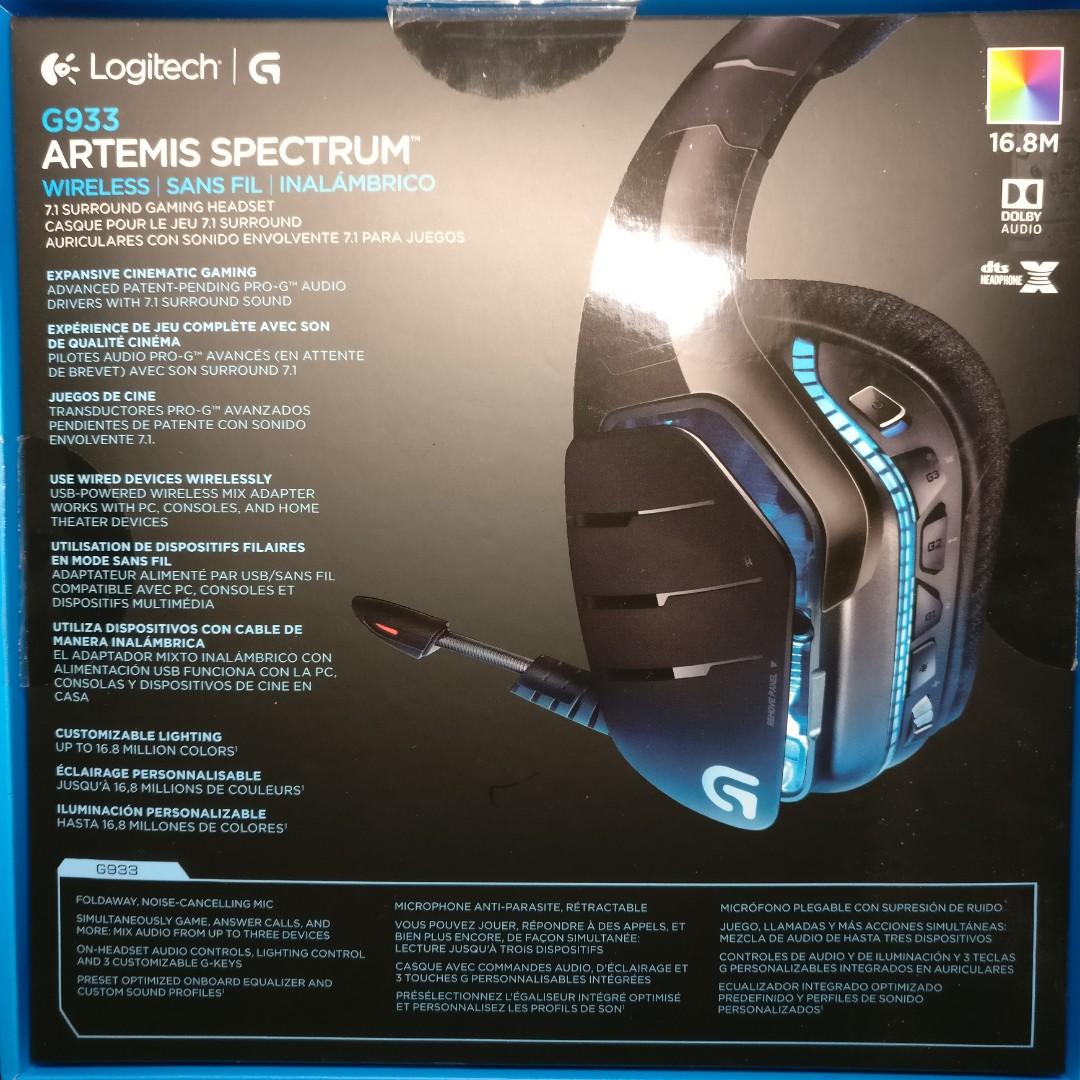 Logitech G933 Artemis Spectrum 7.1 Surround Sound Wireless Gaming