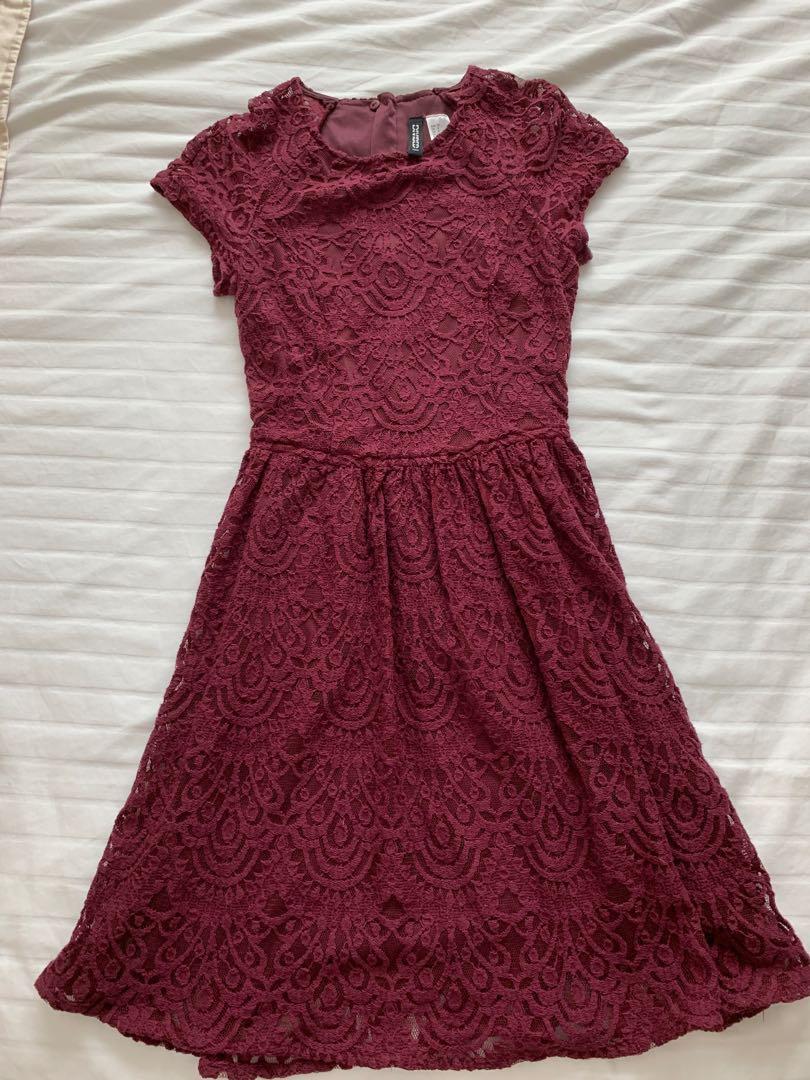 maroon semi formal dress