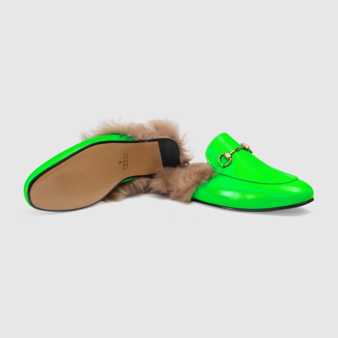 green gucci slippers