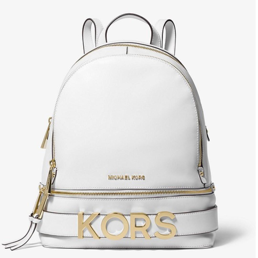 michael kors rhea medium embellished leather backpack