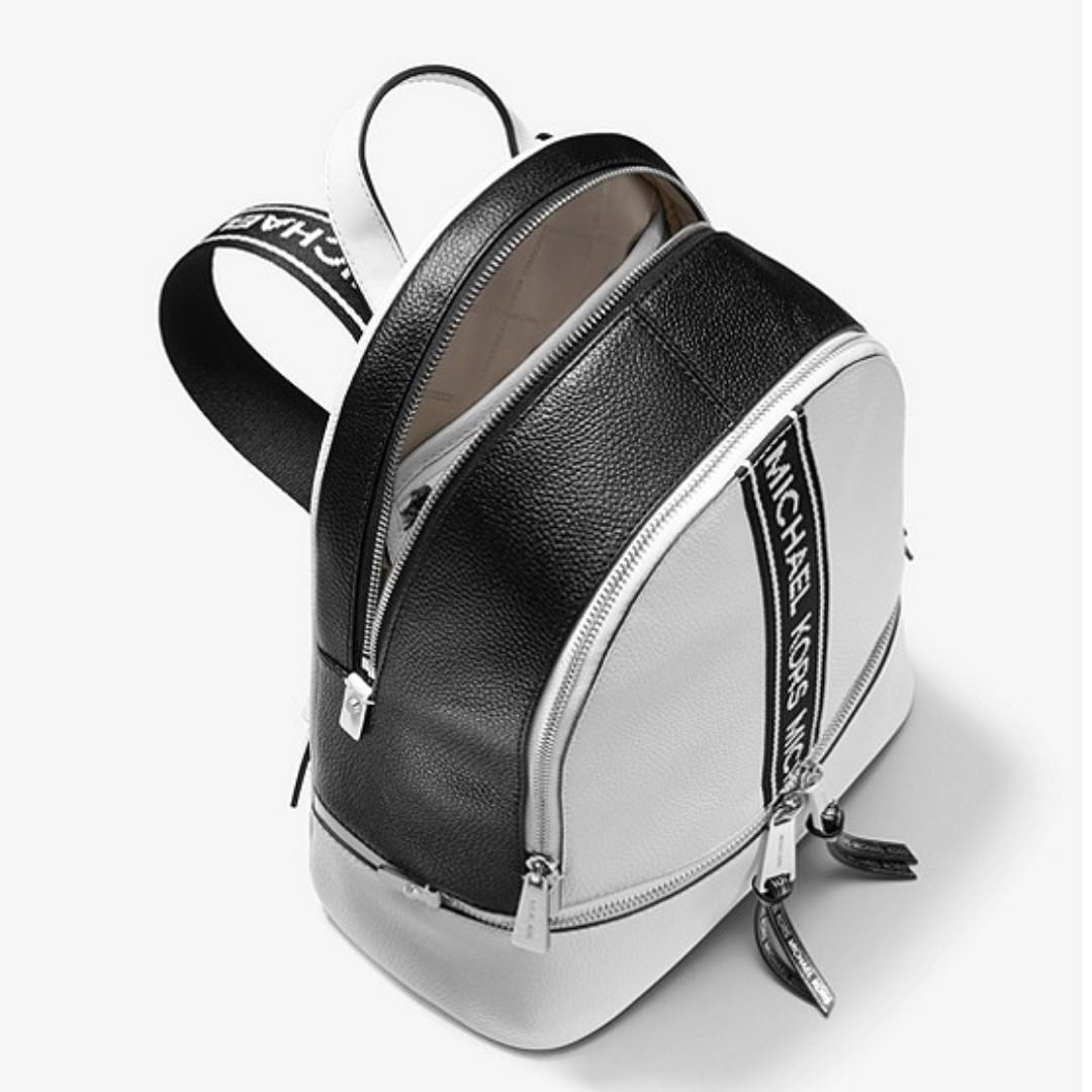 michael michael kors rhea medium logo tape backpack