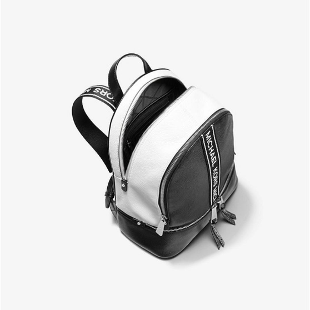 michael kors logo tape backpack