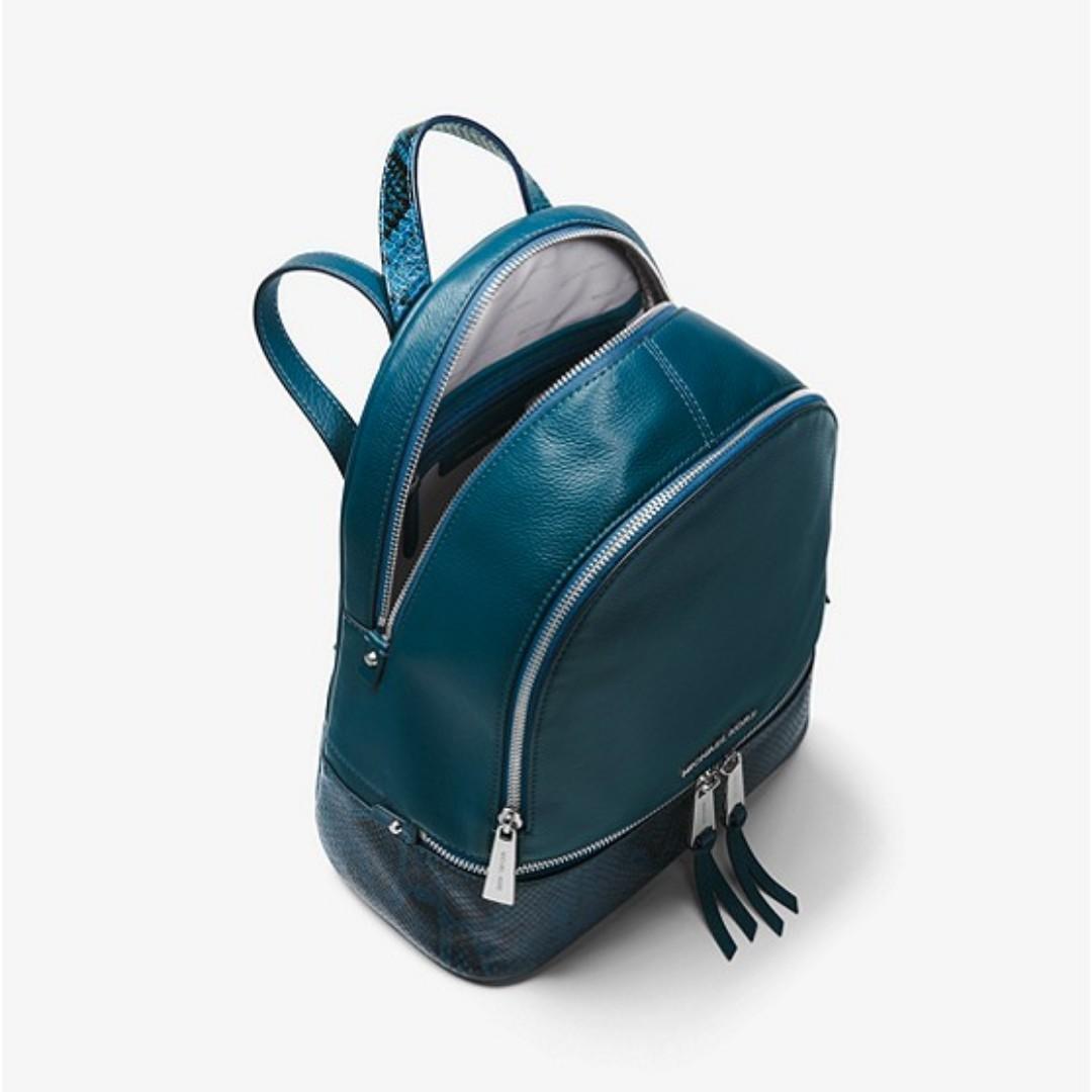 michael kors teal backpack