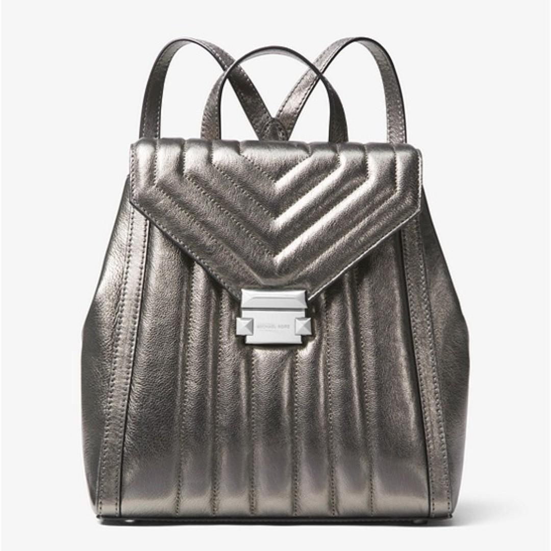 michael kors whitney quilted leather backpack