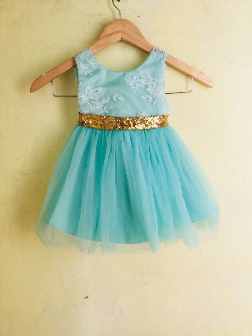 mint green dress for kids