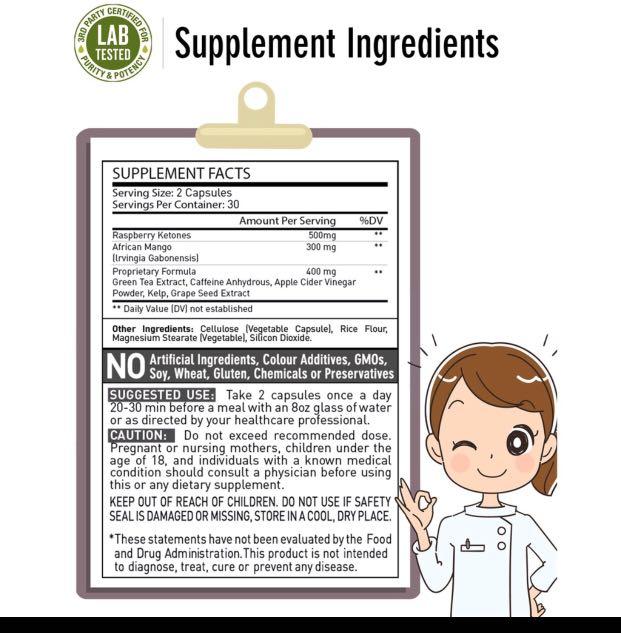 Nano SG Raspberry Ketone Extreme, Health & Nutrition, Health