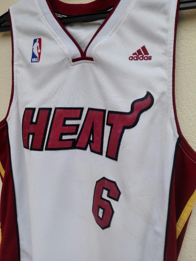 NBA Adidas Miami Heat Lebron James no 6 Men s Fashion Tops