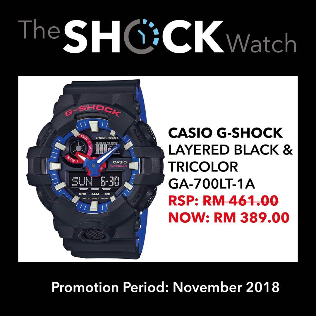 OFFICIAL MALAYSIA WARRANTY Casio G Shock GA 700LT 1A LAYERED