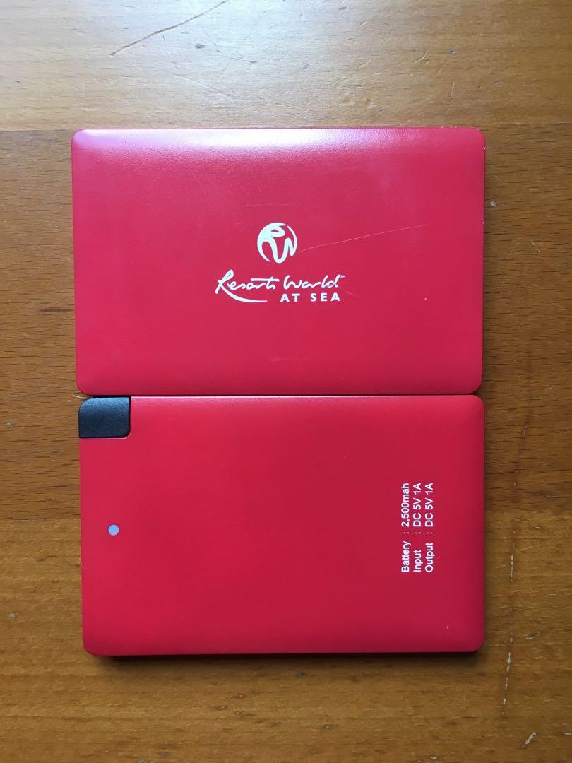 Power Bank Resort World At Sea 2 500 Mah Slim Mobile Phones Tablets Mobile Tablet Accessories Power Banks Chargers On Carousell