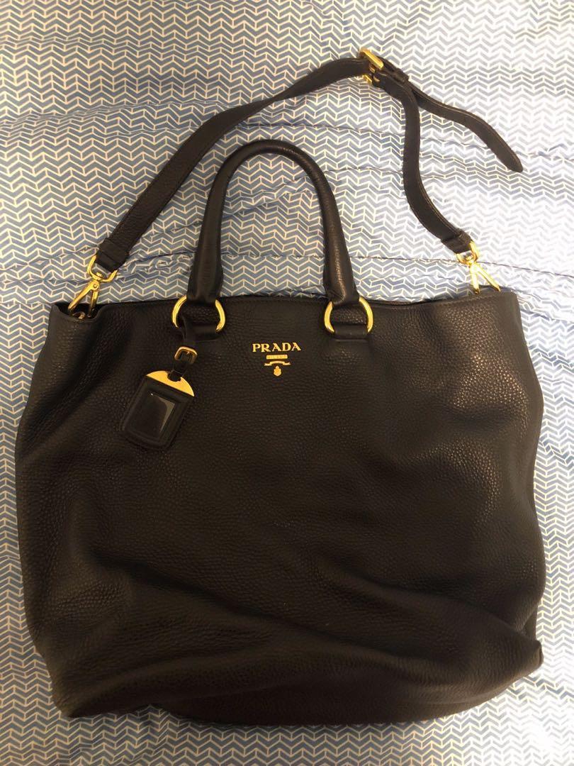 prada leather handbag